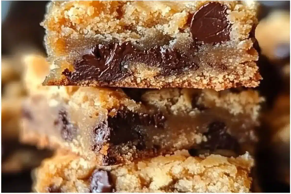 Delicious Coconut Toffee Chocolate Chip Cookie Bars on a plate
