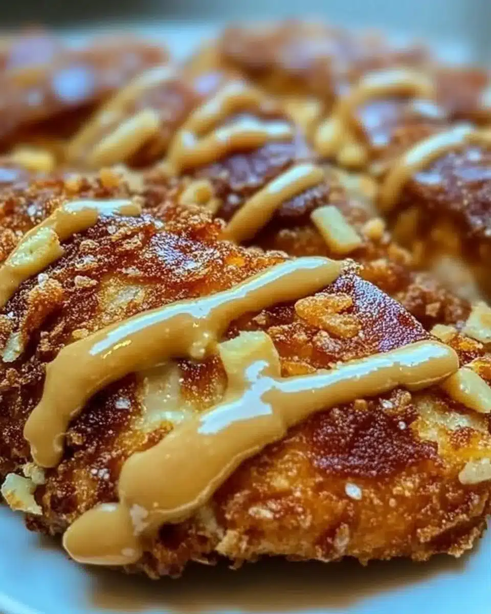 Crispy Pretzel Chicken served with a side of dipping sauce