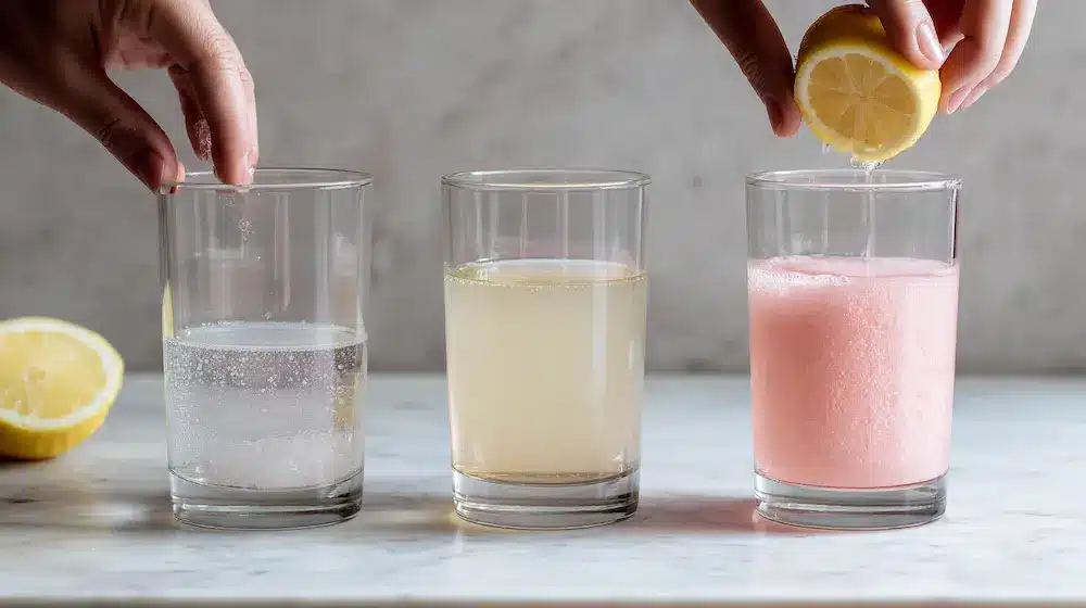how to make pink salt and lemon water