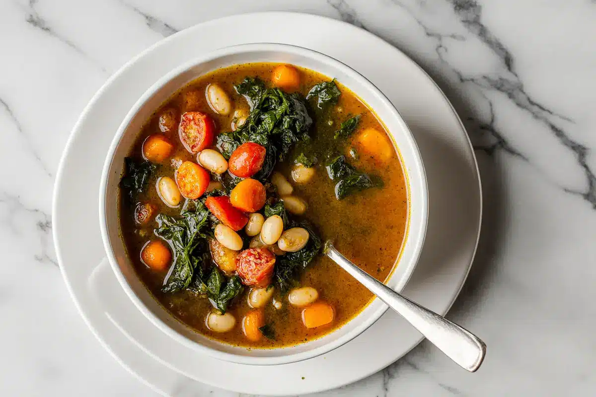 immune boosting soup recipe with colorful vegetables