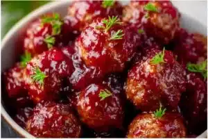 Quick Cranberry Meatballs (Christmas Recipe)