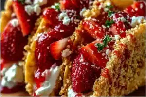 Strawberry Crunch Cheesecake Tacos
