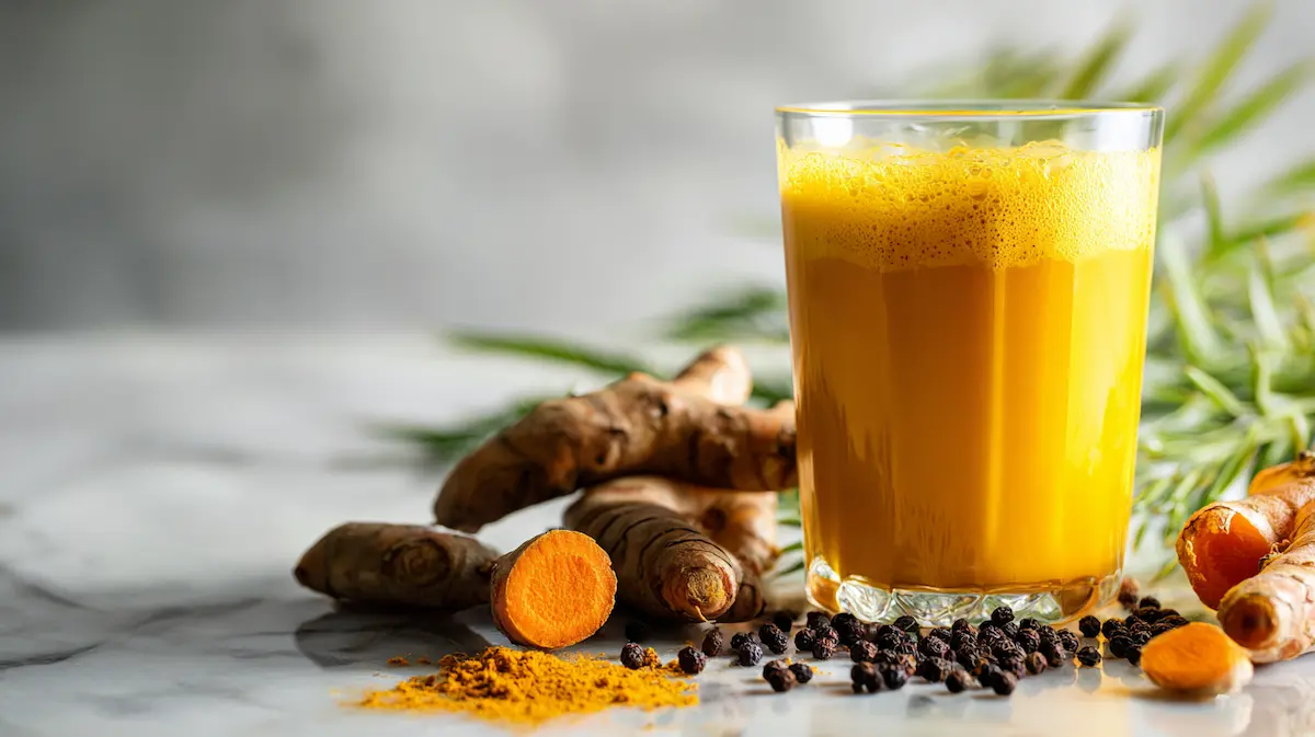 turmeric hack results : Vibrant-turmeric-drink-with-fresh-turmeric-powder-and-black-pepper-for-weight-loss