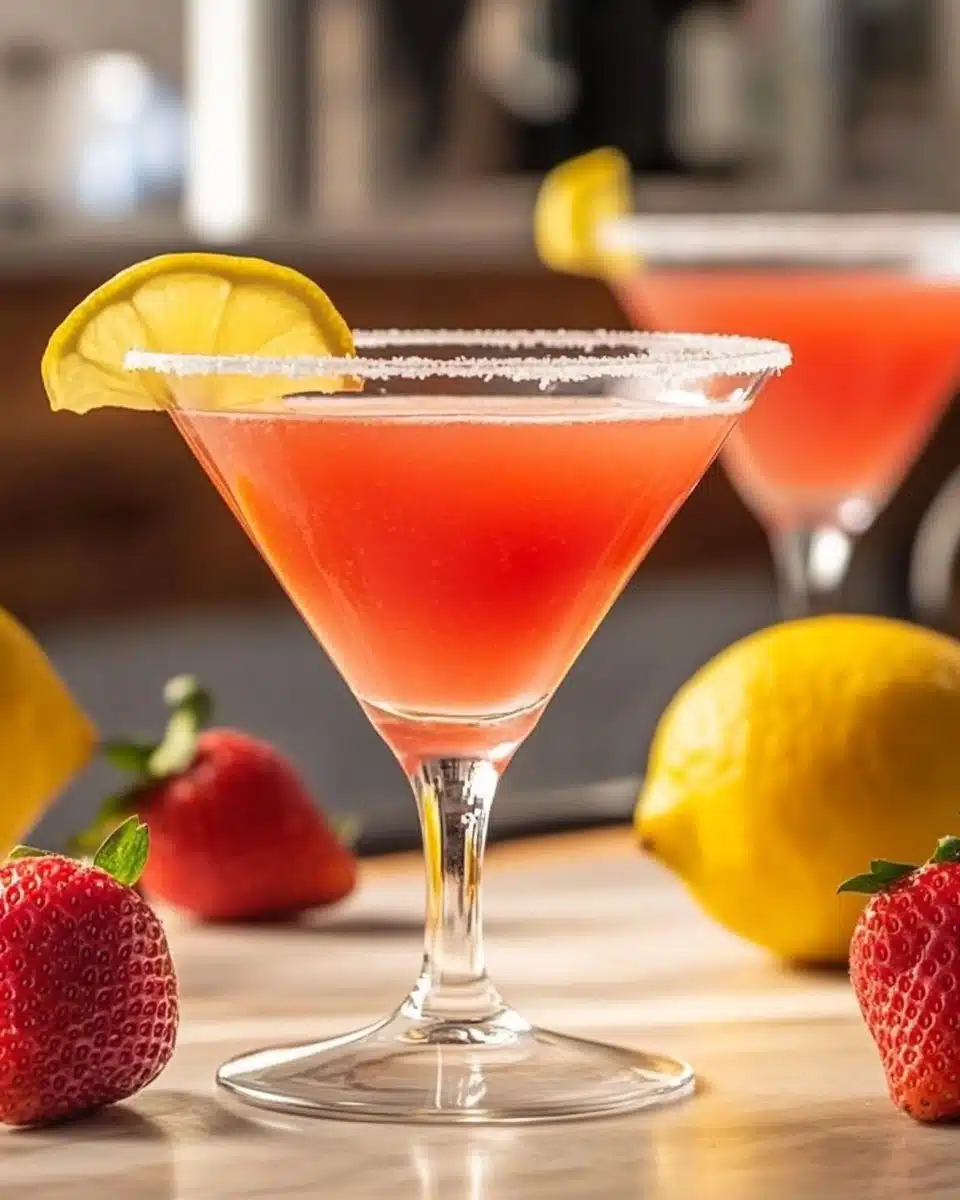 Strawberry Lemon Drop Martini