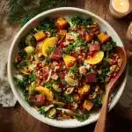 Winter Salad 27 Colorful winter salad with seasonal ingredients like kale, pomegranate, and citrus.