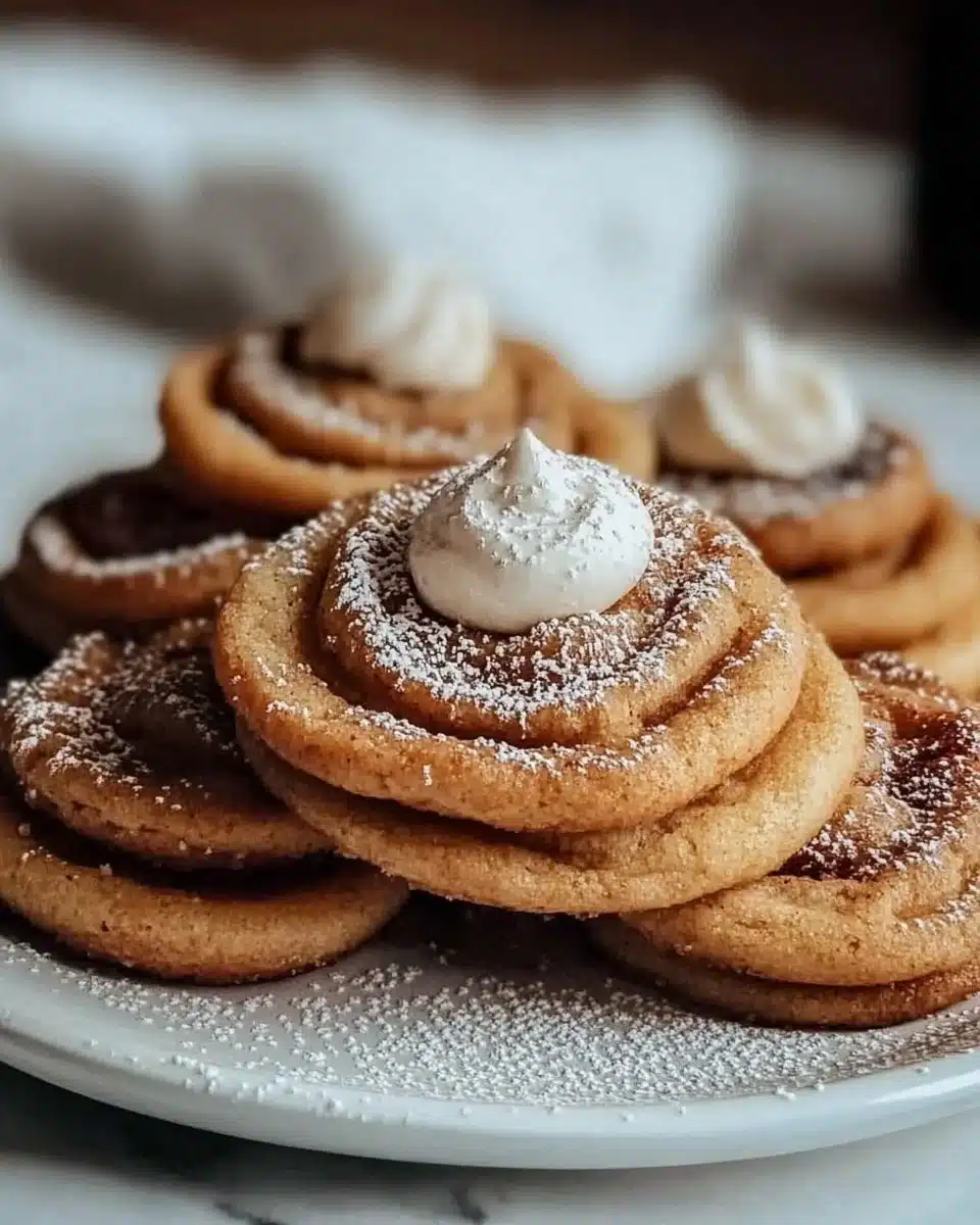 Freshly baked chewy French Toast Cookies on a plate