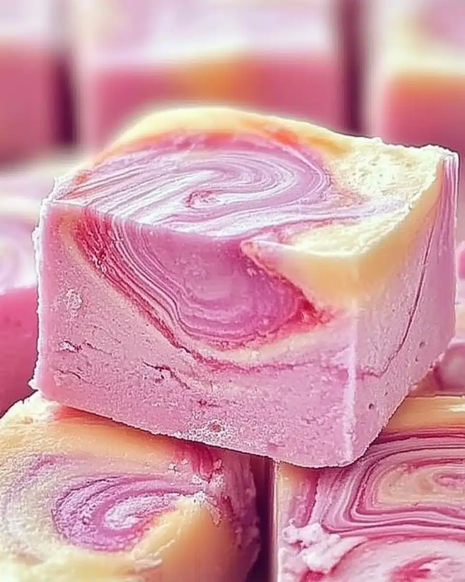 Delicious Cotton Candy Swirl Fudge Delight dessert treat