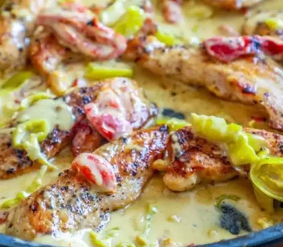 Creamy Pepperoncini Chicken Skillet
