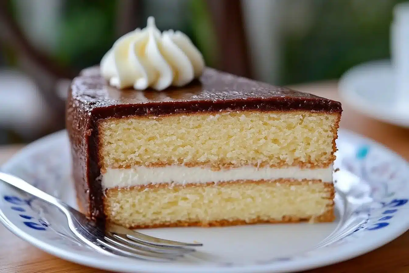 Delicious homemade Ding Dong Cake with chocolate frosting and creamy filling