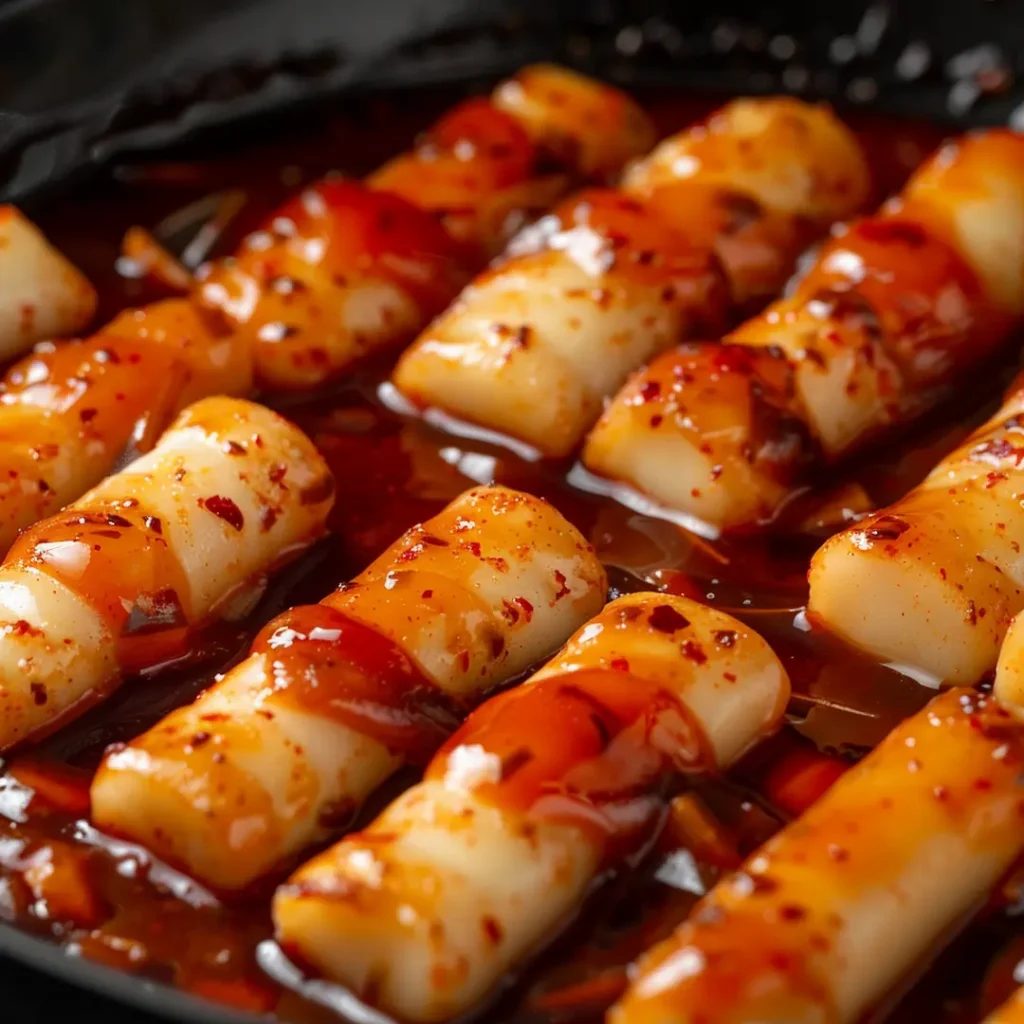 easy-tteokbokki-recipe-rice-cakes-simmering-red-sauce