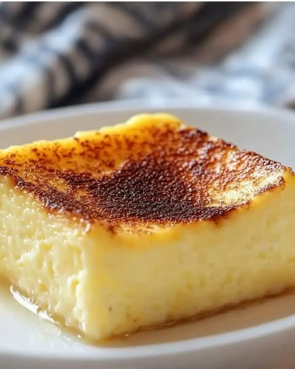 A bowl of creamy and delicious egg custard dessert topped with a sprinkle of nutmeg