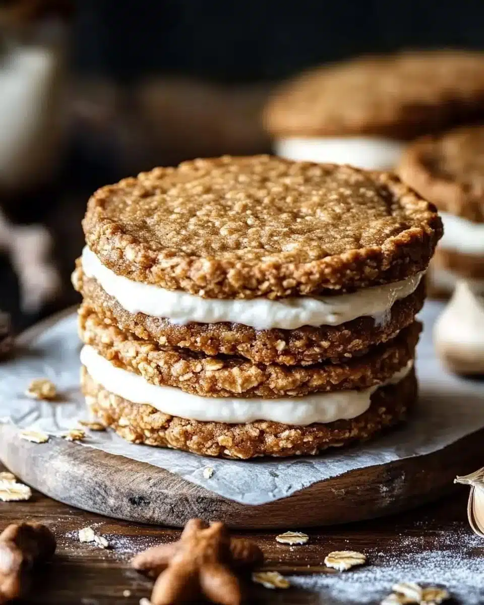 Gingerbread Oatmeal Cream Pies