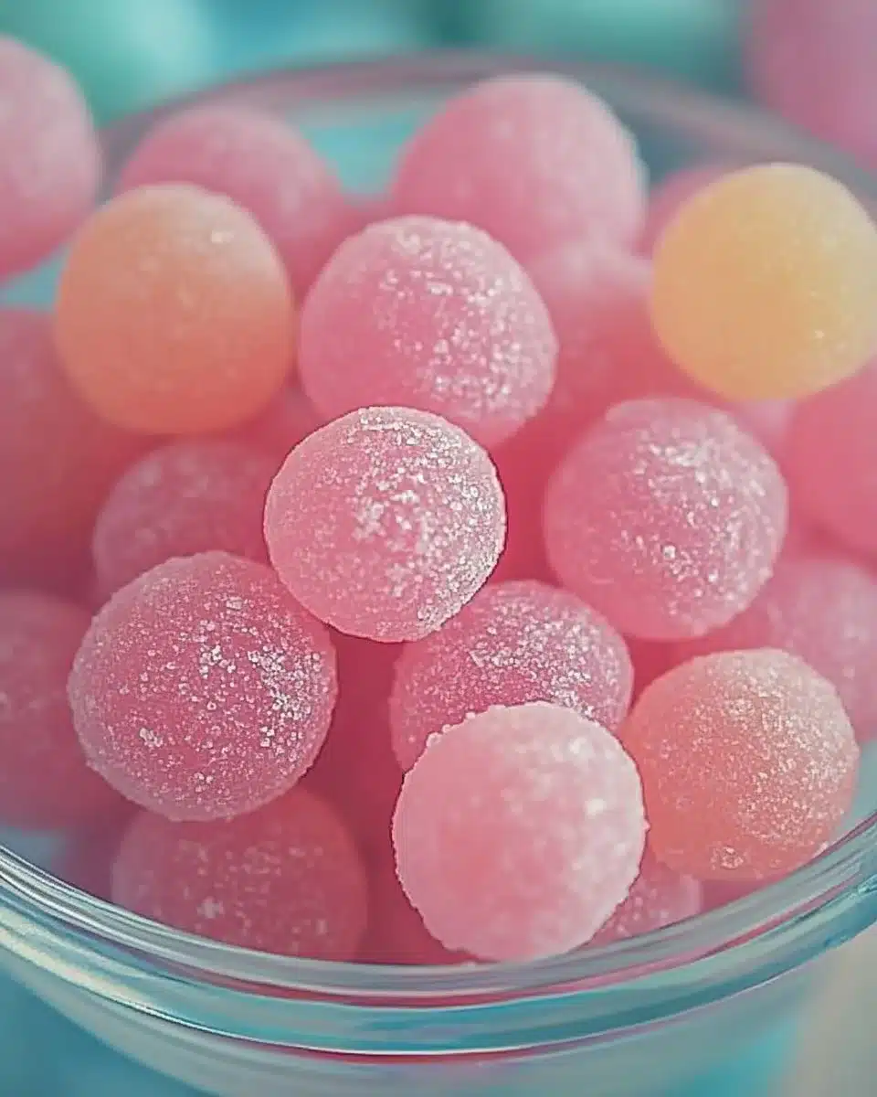 Homemade bubble gum with vibrant colors and flavors on a wooden table.