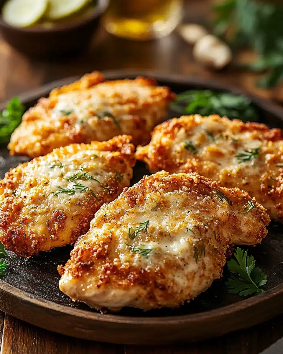 Parmesan Chicken with Dill Pickle Ranch