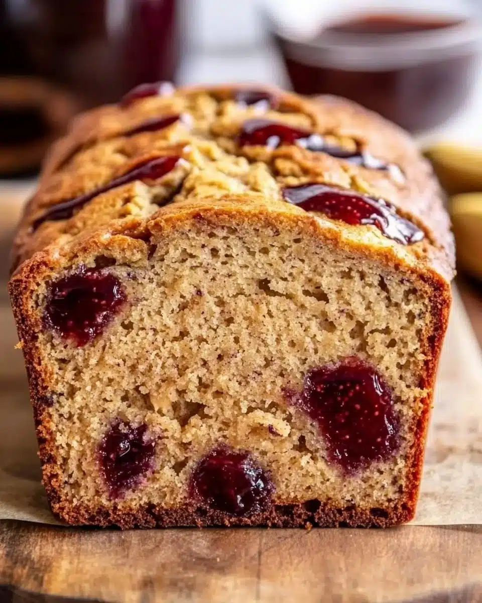 Peanut Butter and Jelly Banana Bread