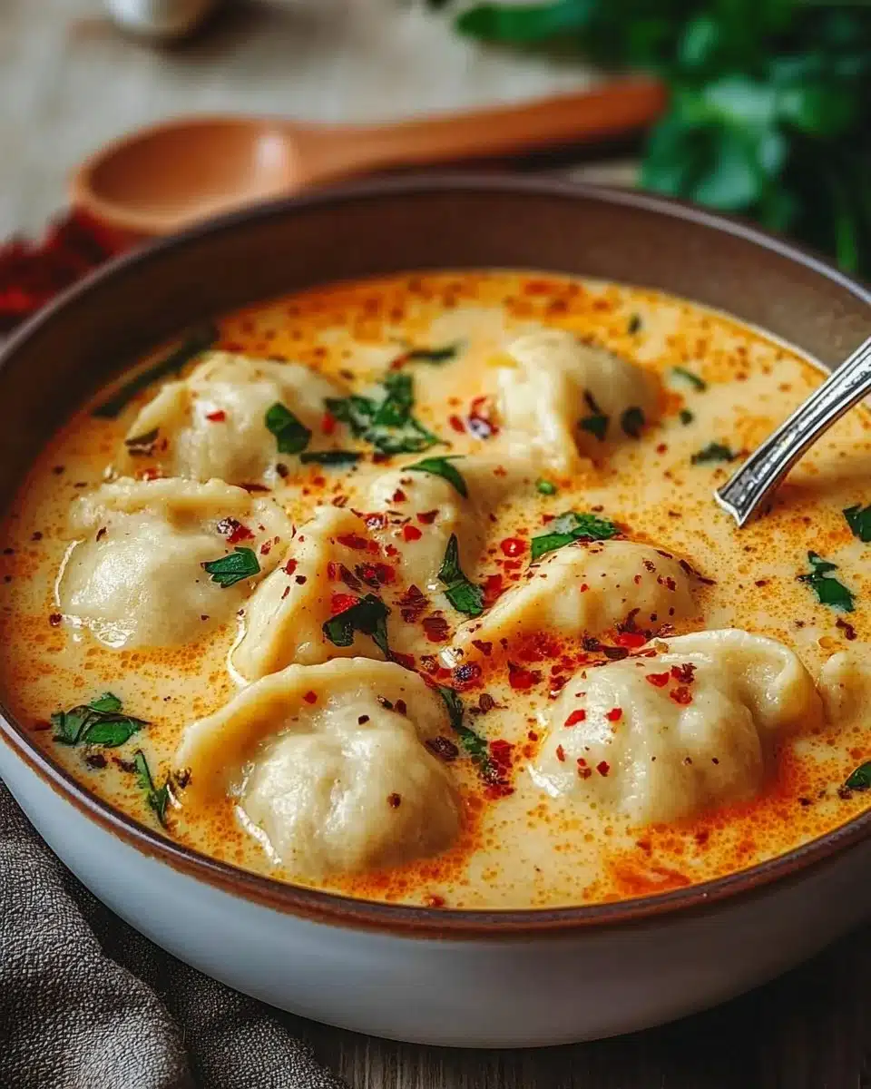 Simple Coconut Curry Soup with Dumplings