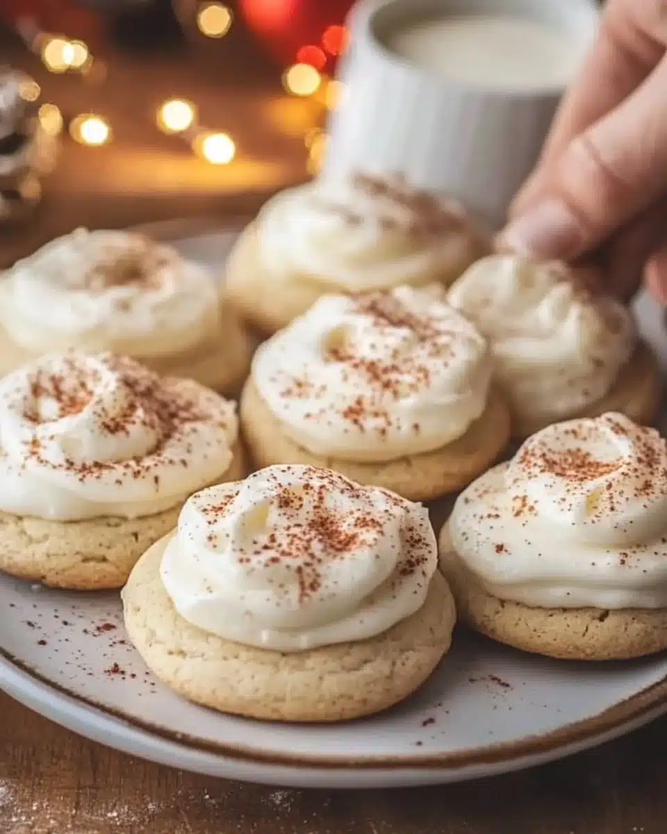 Soft Eggnog Cookies with Creamy Frosting The Taste of Christmas in Every Bite