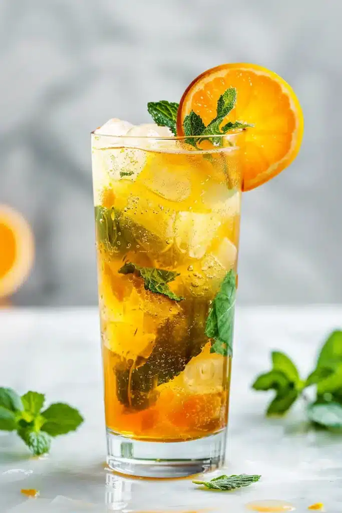 tangerine-weight-orade-served-glass-ice-metabolism-drink dr oz tangerine weight orade served in glass with ice cubes metabolism boosting beverage