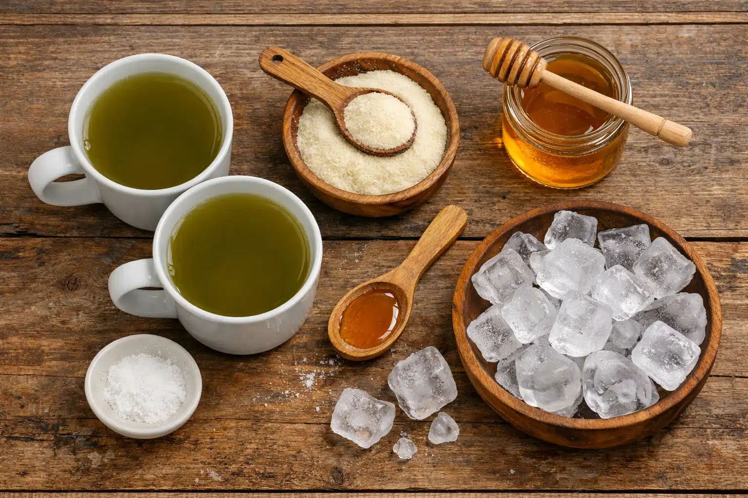 gelatin drink with green tea