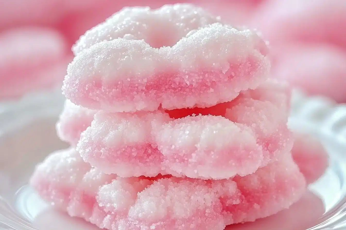 Colorful Bubblegum Cloud Slices candy on a vibrant background