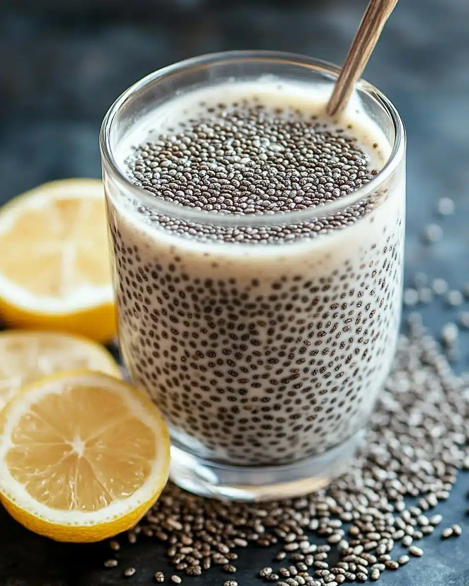 Chia seed digestion drink for improved gut health and wellness