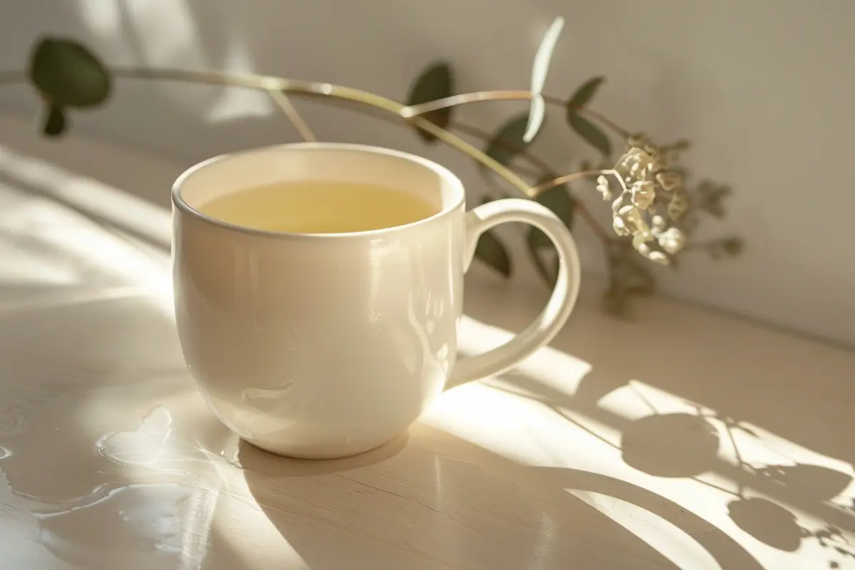 dr mark hyman gelatin recipe 3 ingredients in a glass with warm water and herbal tea