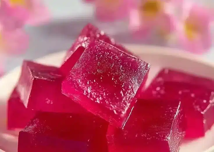 Dr. Oz's pink gelatin recipe served in a bowl, perfect for weight loss.
