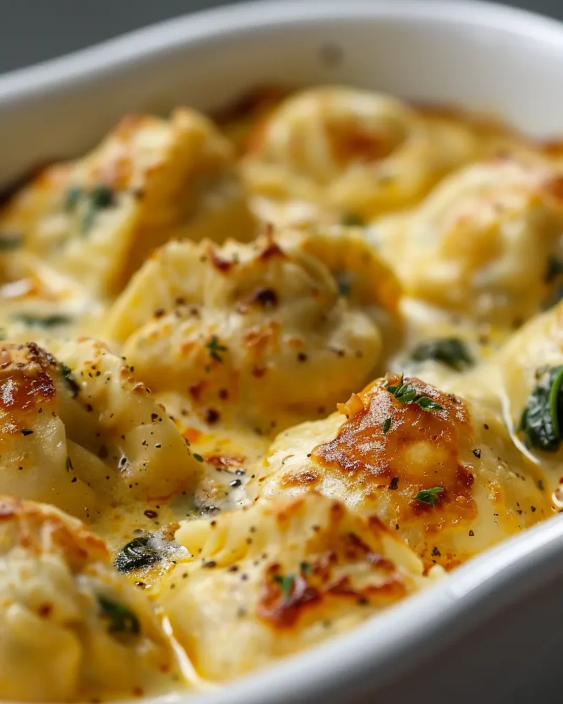 Golden baked dumplings in coconut curry sauce fresh from oven - dumpling bake recipe results