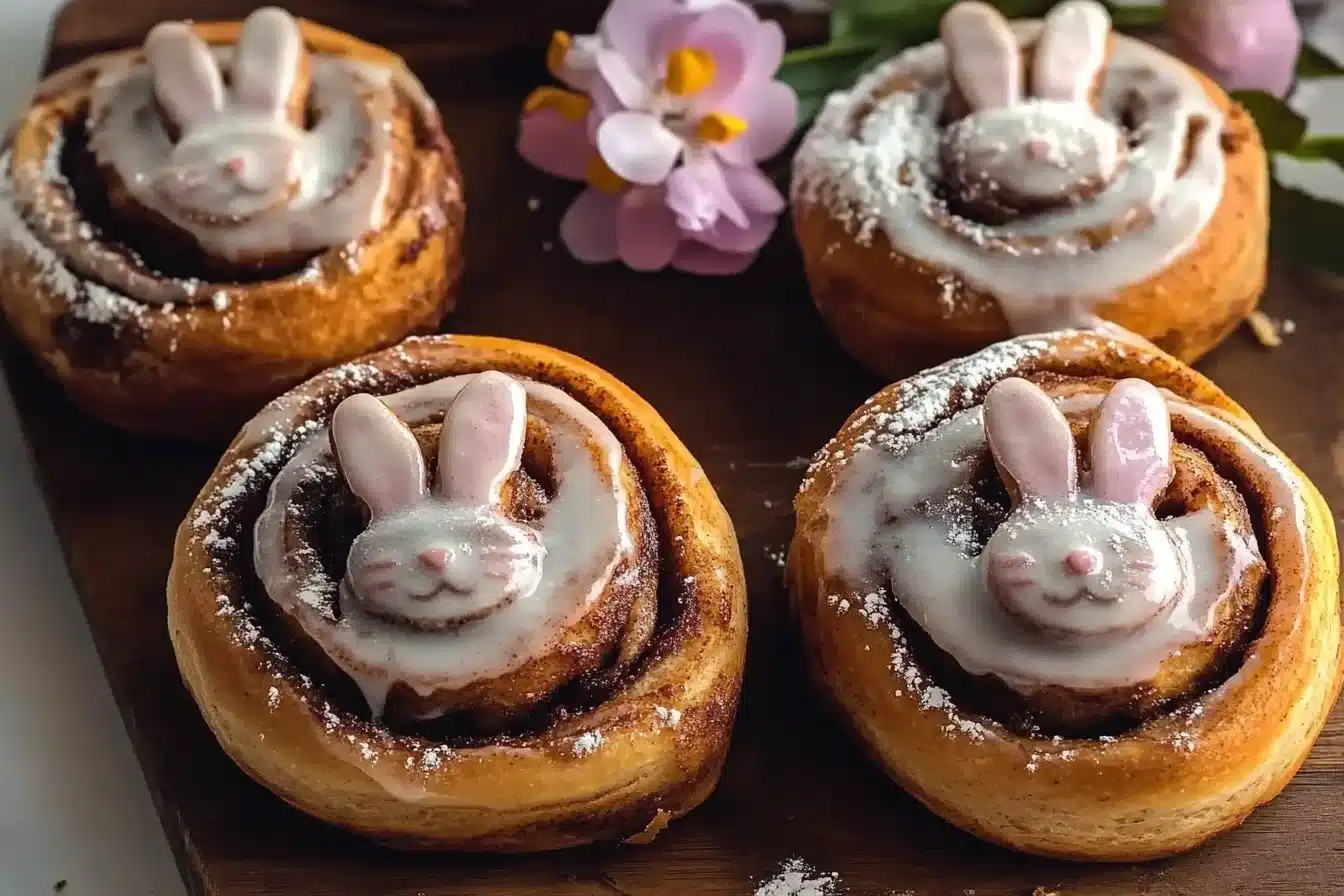 Easter Bunny Cinnamon Rolls