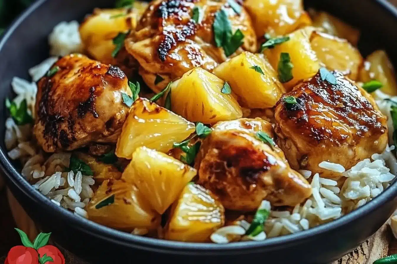 Easy Pineapple Chicken with Rice – Sweet & Savory One-Pan Dinner