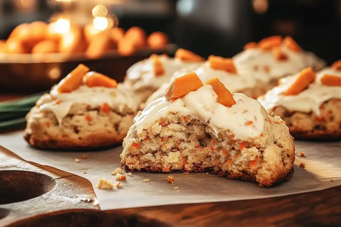 Fluffy Easter Carrot Cake Scones