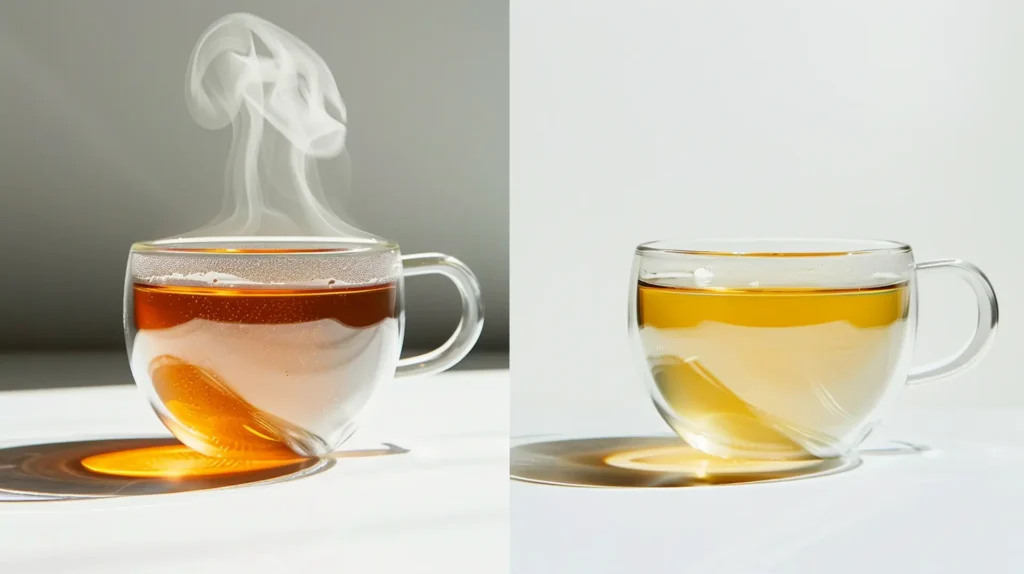 Jillian Michaels gelatin recipe comparison showing warm drink versus chilled jello snack version