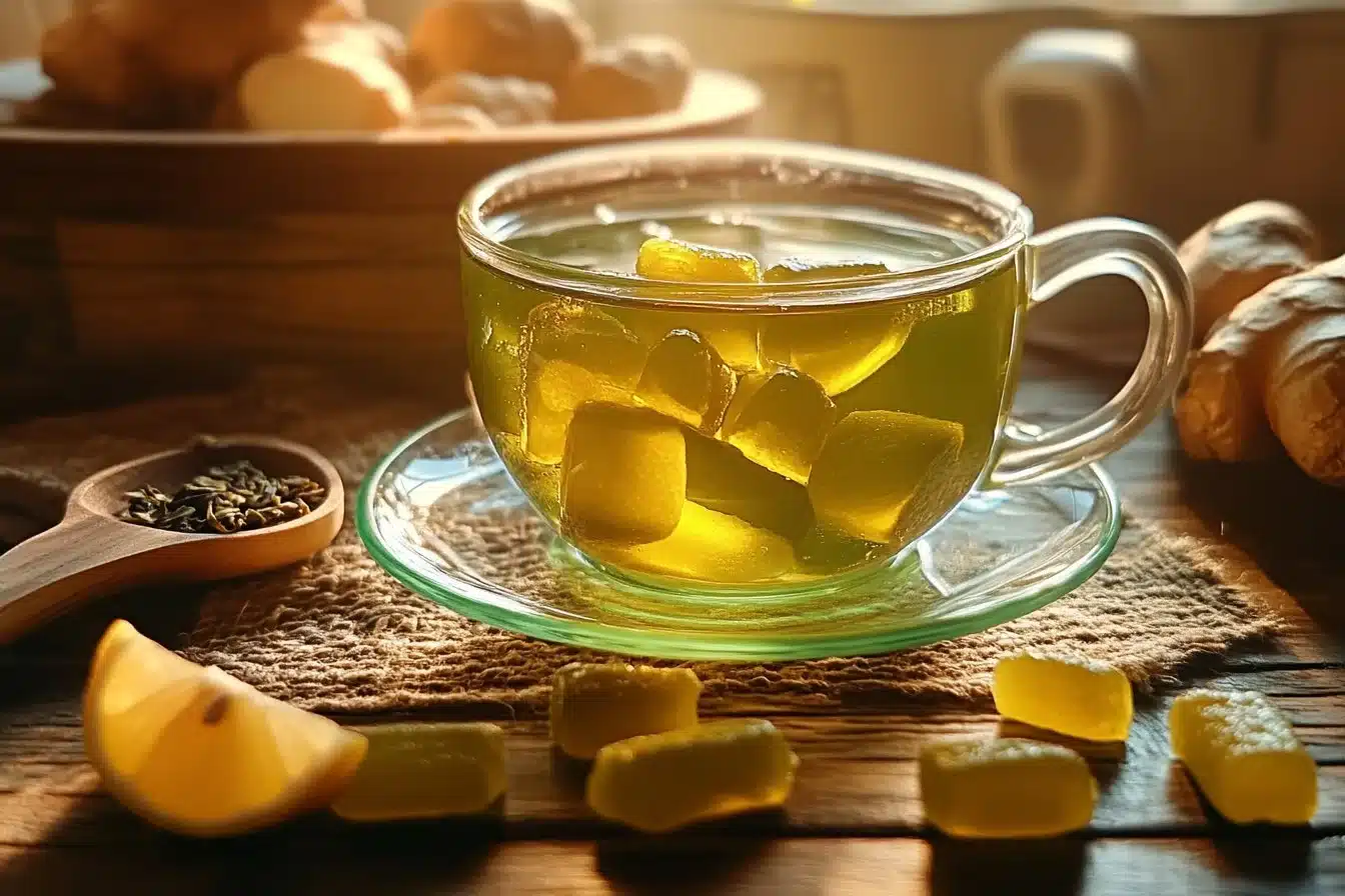Green Tea, Lemon & Ginger Chews
