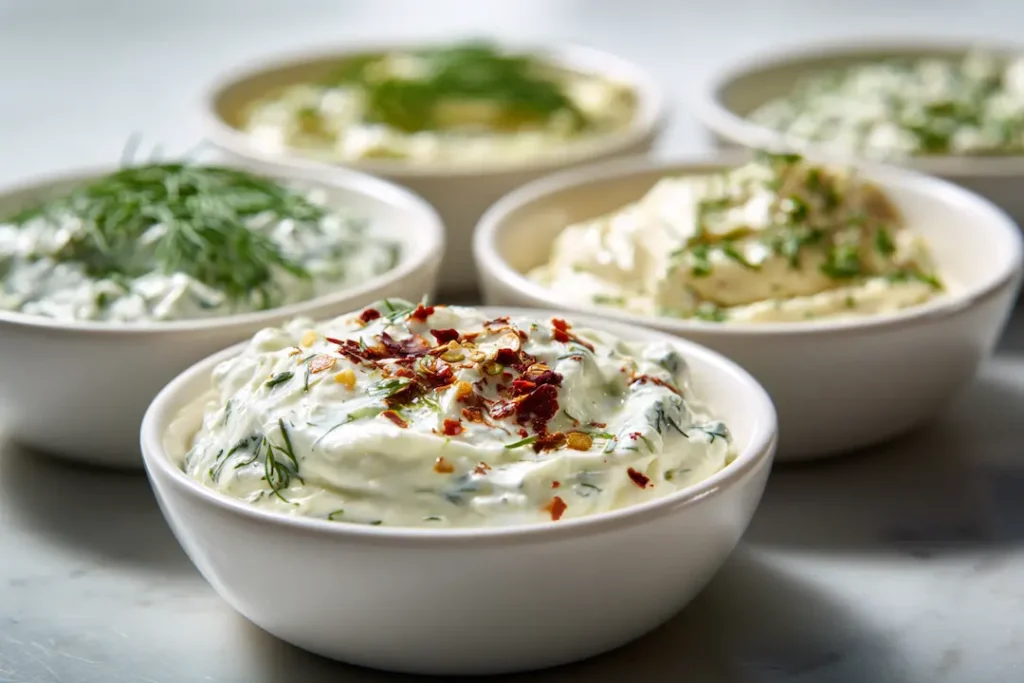 homemade-3-ingredient-tartar-sauce-stored-in-glass-jar Homemade 3 ingredient tartar sauce stored in a small glass jar with lid showing pickle pieces throughout