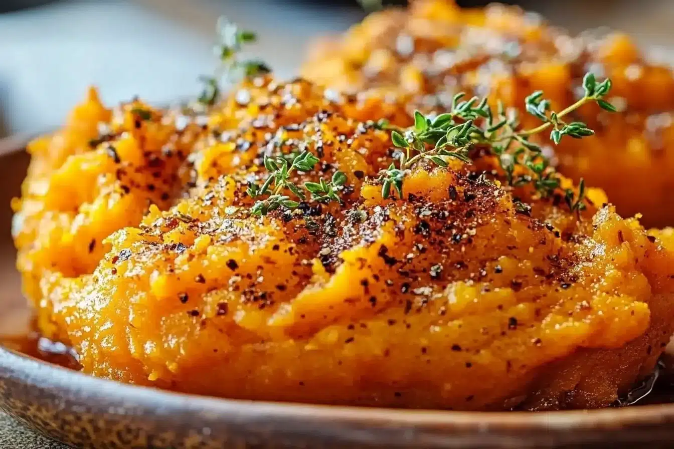 Honey Chili Smashed Sweet Potatoes 24 Honey Chili Smashed Sweet Potatoes