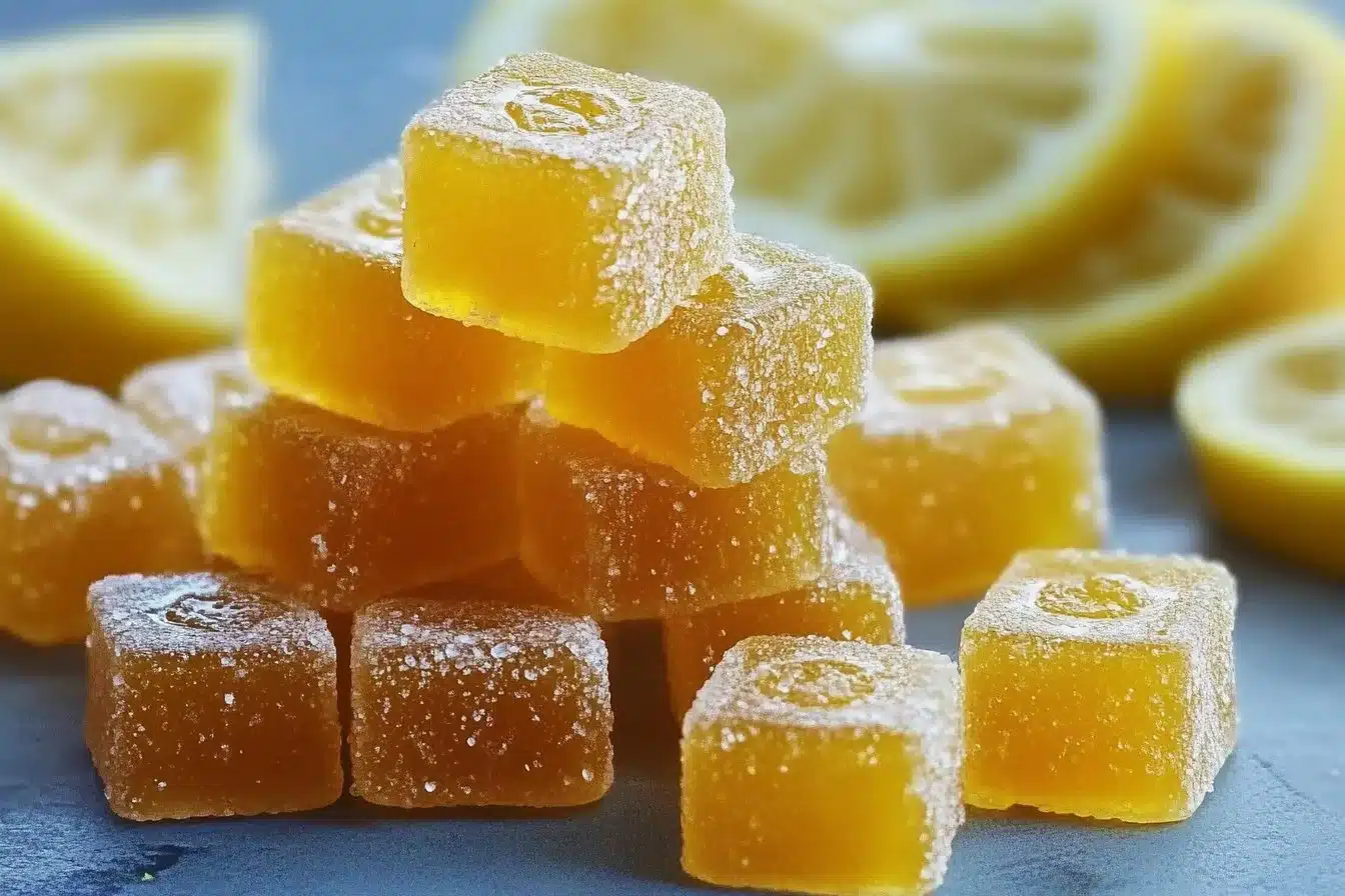 Honey Lemon Turmeric Gummies for natural immune support and wellness.