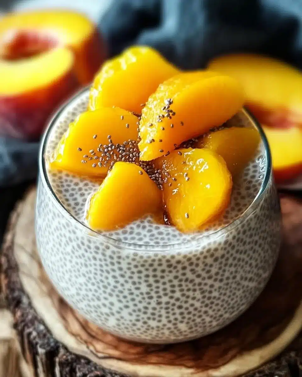Peaches & Cream Chia Pudding