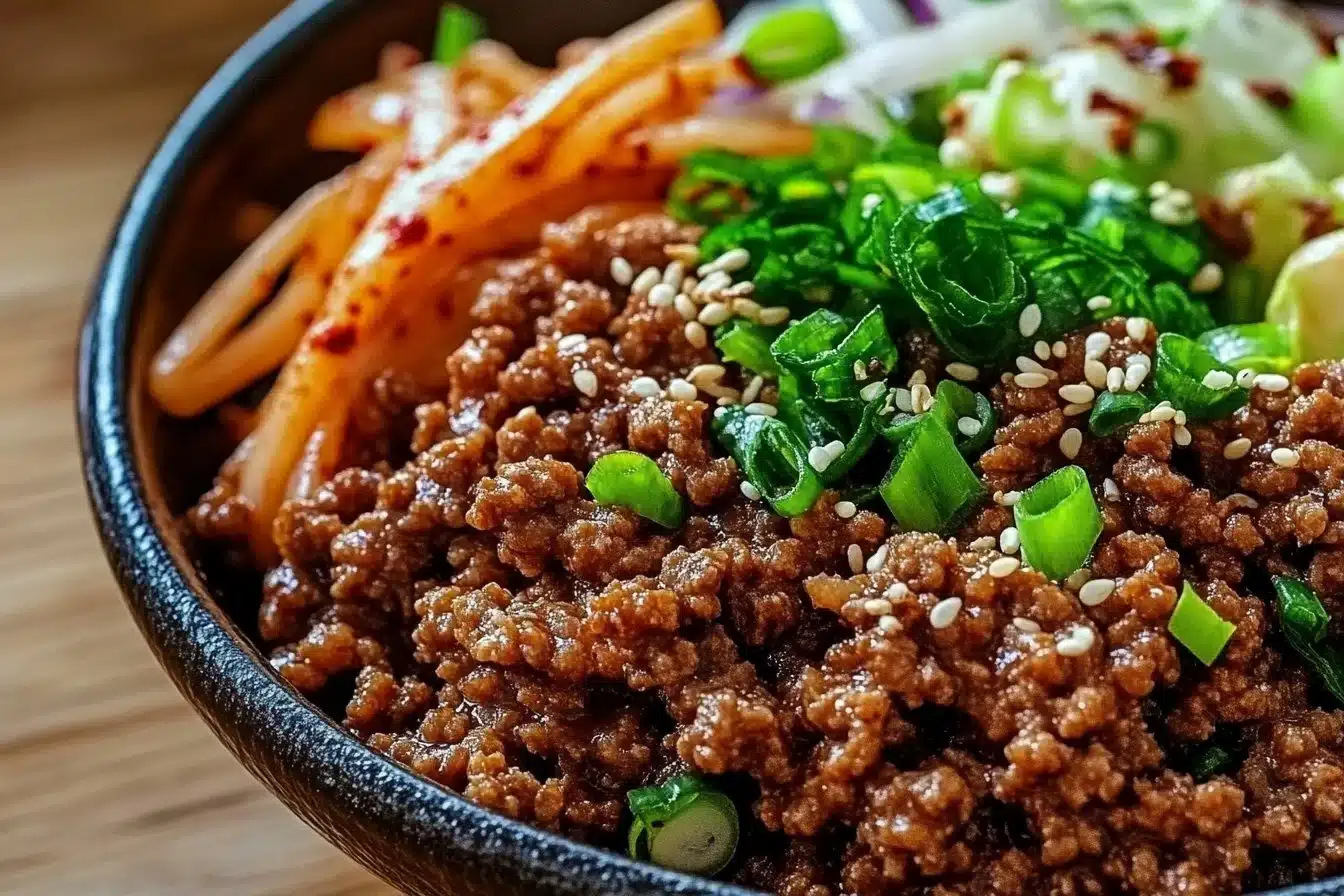 Quick and Easy Korean Ground Beef Bowl