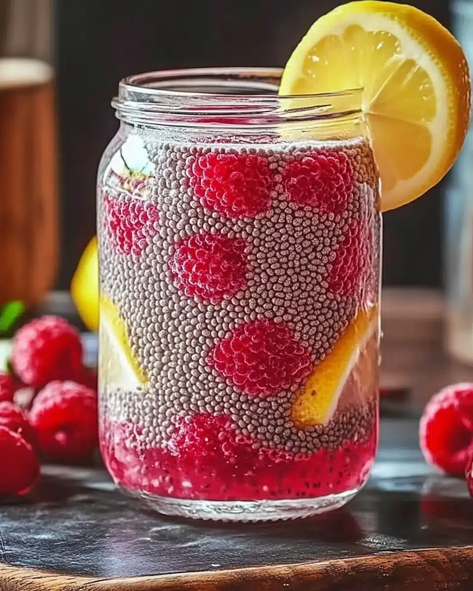 Raspberry Lemon Chia Seed Water