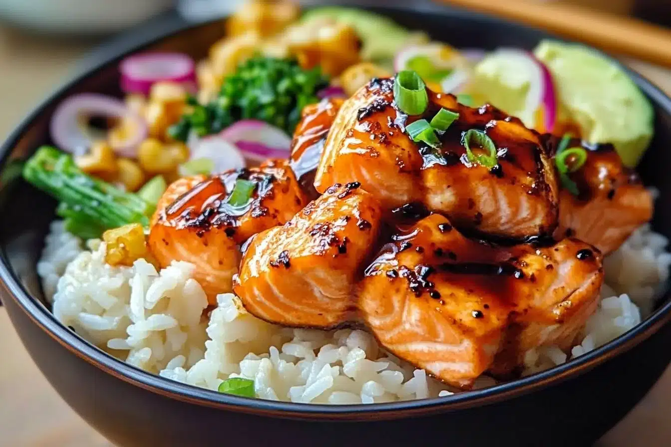 Sriracha Honey Salmon Bowls