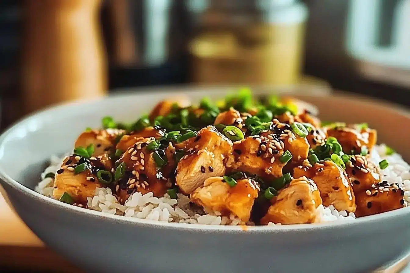 Sticky Chicken Rice Bowls