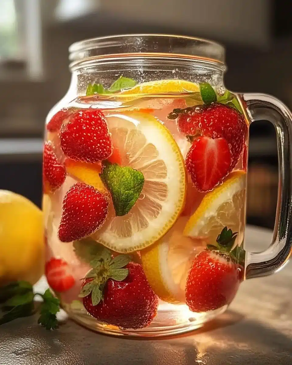 Strawberry Lemon Detox Water 18 Strawberry Lemon Detox Water