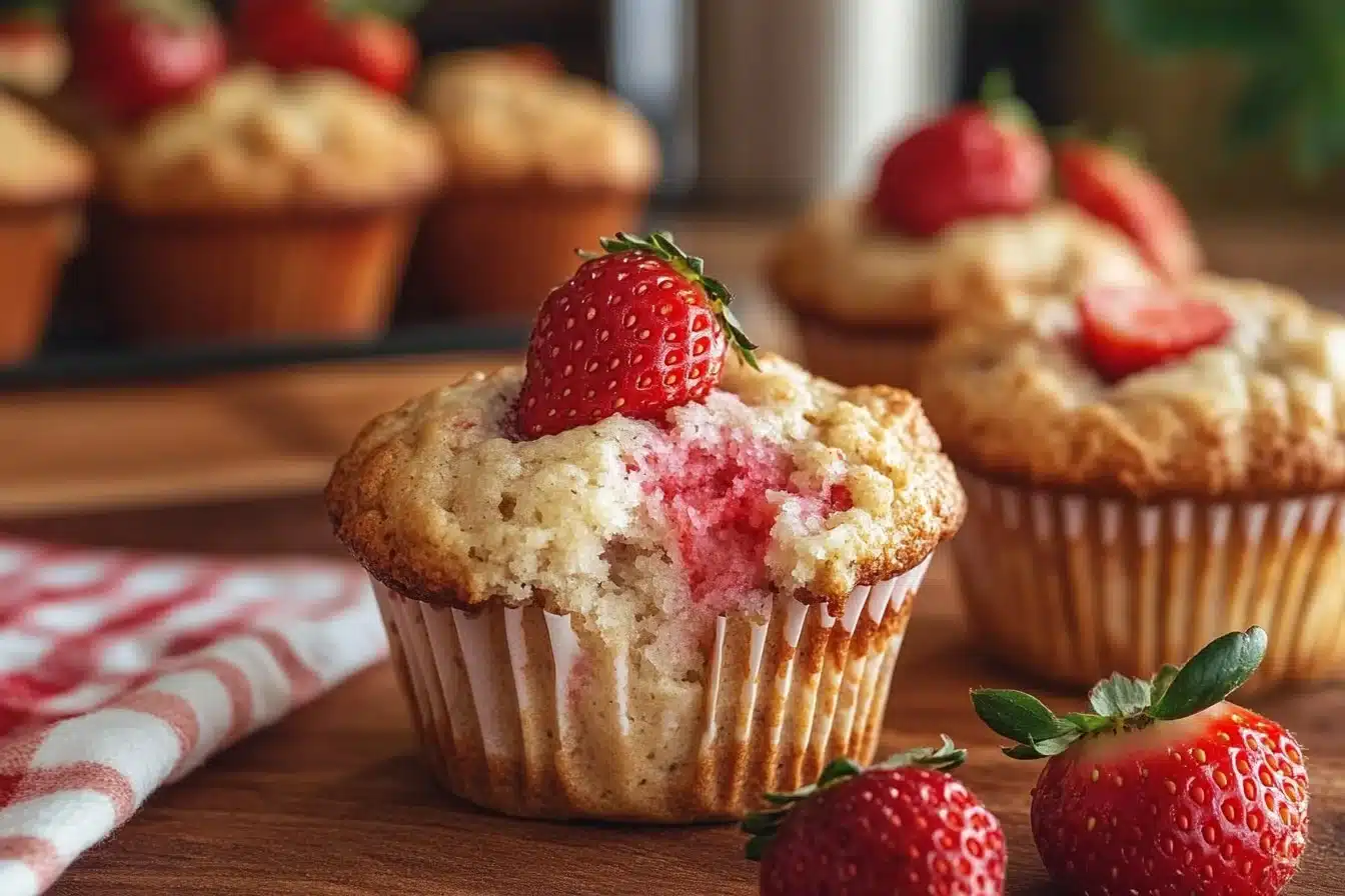 Strawberry Protein Muffins 21 Strawberry Protein Muffins