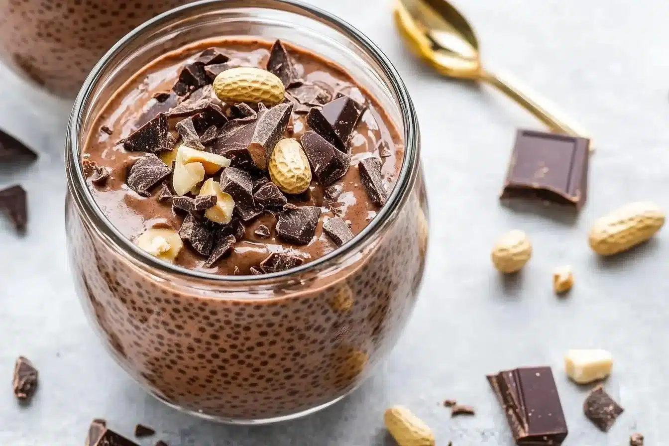 This peanut butter chocolate chia pudding combines two of the best ever flavors for a … 20 This peanut butter chocolate chia pudding combines two of the best ever flavors for a …