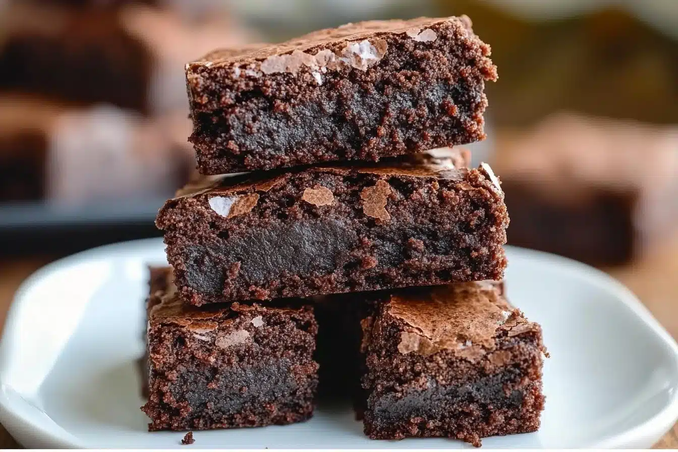 Delicious and healthy zero sugar brownies on a plate