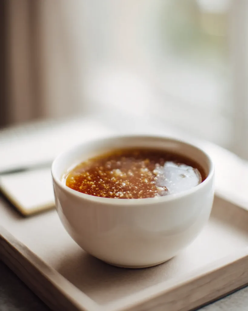 Ben Carson Honey Recipe: 5 Powerful Facts Explained 14 Small white bowl of Ben Carson honey recipe on a light tray next to a notebook and pen.