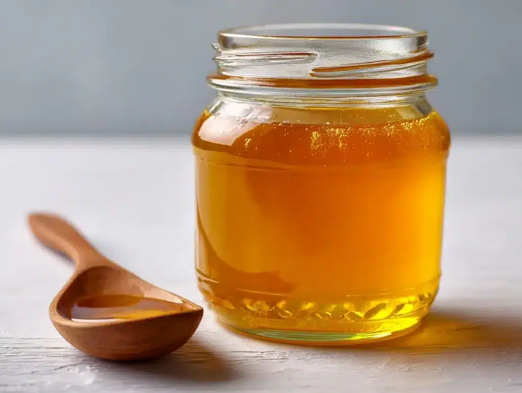 ben carson honey recipe concentrate stored in sealed glass jar for weekly meal prep