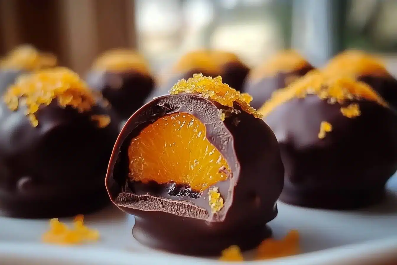 Delicious chocolate covered orange creams with a citrusy orange flavor