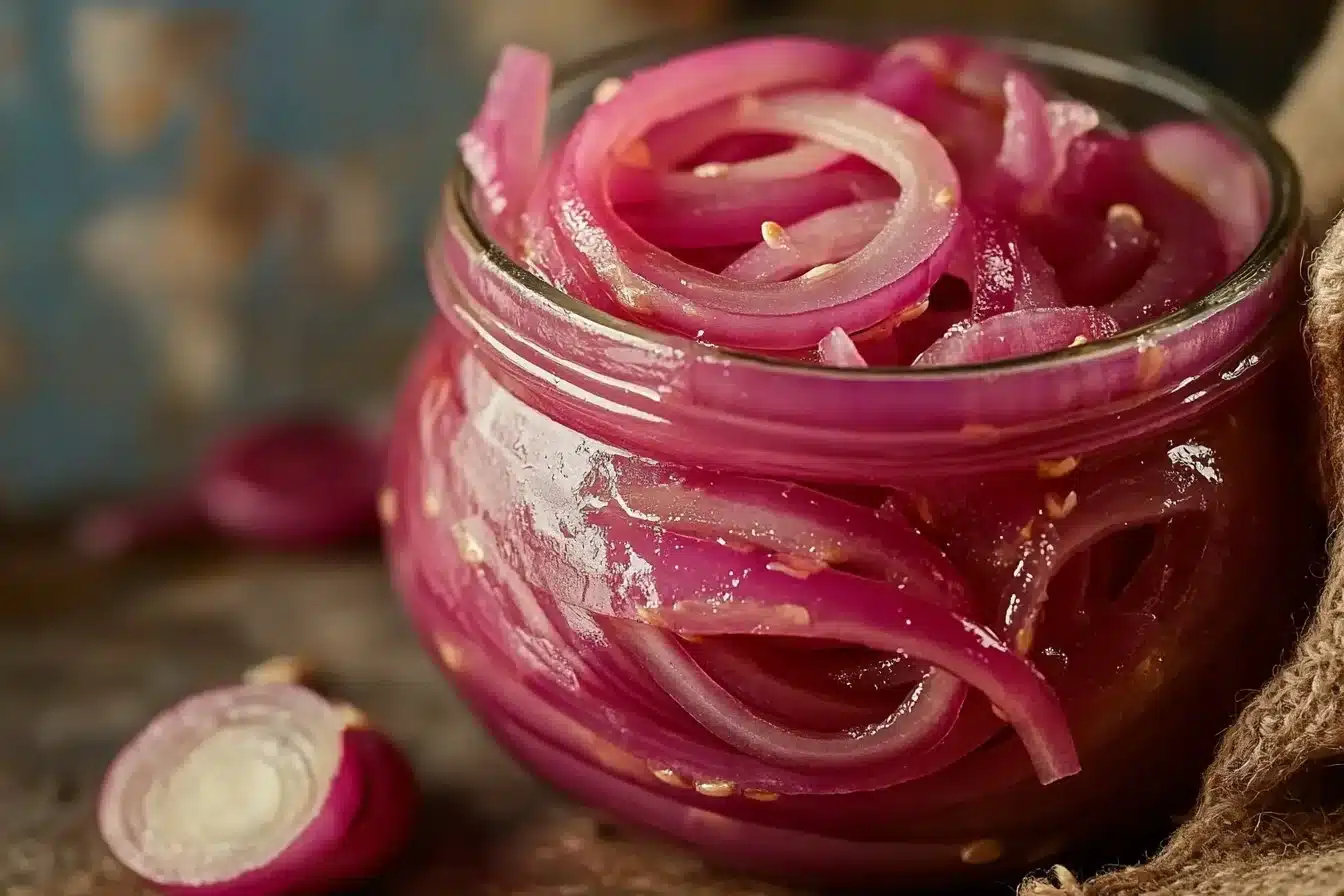 Easy Fermented Red Onions (Probiotic-Rich Recipe)