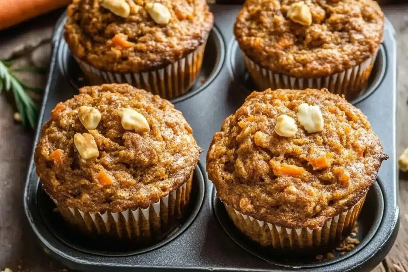 Healthy Carrot Cake Muffins